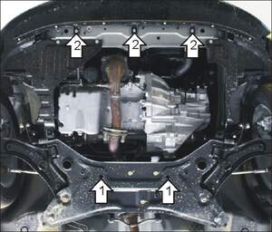 Усиленная защита картера двигателя, КПП (2 мм, сталь) для Suzuki Swift 2005-2010