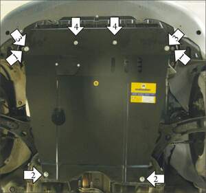 Защита MOTODOR двигателя, КПП Suzuki Sx4  2006-2013 Хэтчбек, Седан