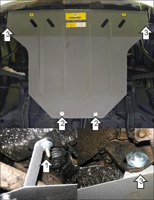 Защита MOTODOR двигателя, КПП Suzuki Wagon R+  1997-2000 Вэн