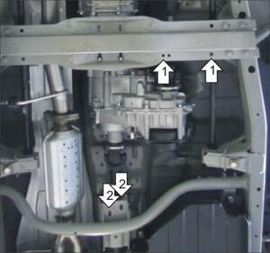 Защита MOTODOR разд.коробки Tagaz Tager 2008-2014 Внедорожник