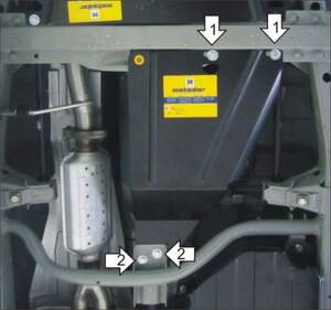 Защита MOTODOR разд.коробки Tagaz Tager 2008-2014 Внедорожник