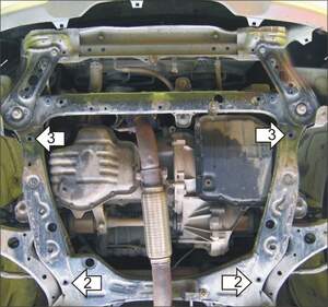 Защита MOTODOR двигателя, КПП Toyota Camry  2001-2006 Седан