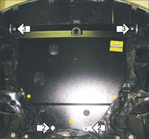 Защита MOTODOR двигателя, КПП Toyota Corolla Verso  2001-2004 Вэн