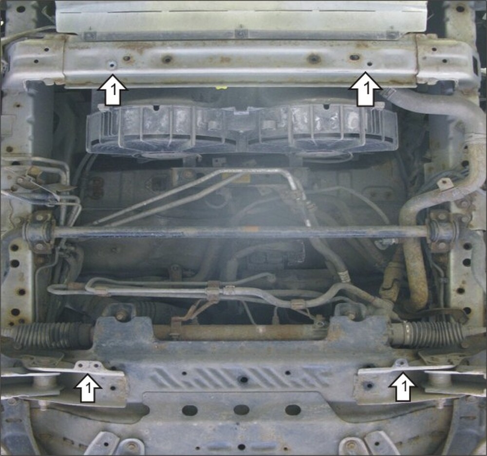 Защита MOTODOR радиатора Toyota Hiace 2004- фургон, Автобус Защита MOTODOR радиатора Toyota Hiace 2004- фургон, Автобус