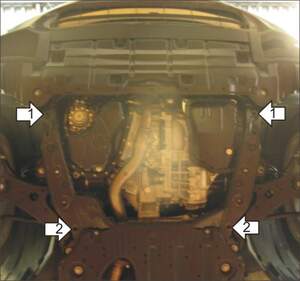 Защита MOTODOR двигателя, КПП Toyota Highlander  2010-2014 Вэн, Внедорожник