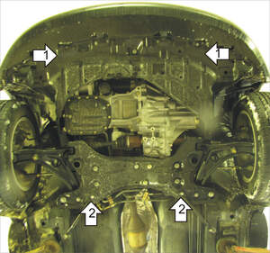 Защита MOTODOR двигателя, КПП Toyota Ist  2002-2007 Хэтчбек