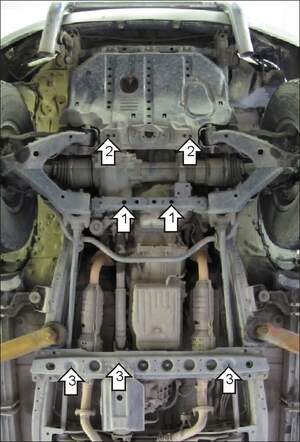Защита MOTODOR двигателя, КПП Toyota Land Cruiser 100  1998-2007 Внедорожник