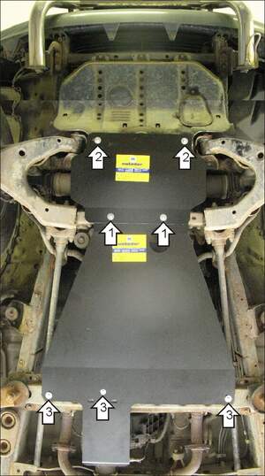 Защита MOTODOR двигателя, КПП Toyota Land Cruiser 100  1998-2007 Внедорожник