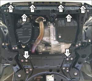 Защита MOTODOR двигателя, КПП Toyota Vanguard  2007-2013 Внедорожник