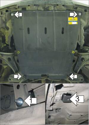 Защита MOTODOR двигателя, КПП Toyota Yaris 1999-2005 Хэтчбек Защита MOTODOR двигателя, КПП Toyota Yaris 1999-2005 Хэтчбек