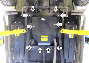 Защита MOTODOR разд.коробки UAZ Patriot  2005-2013 Внедорожник