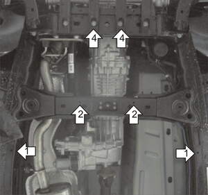 Защита MOTODOR КПП, разд.коробки Volkswagen Amarok 2010- Пикап Защита MOTODOR КПП, разд.коробки Volkswagen Amarok 2010- Пикап
