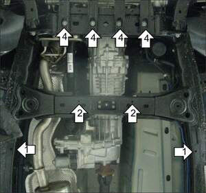Усиленная защита КПП, раздаточной коробки (3 мм, сталь) для Volkswagen Amarok 2010-2016
