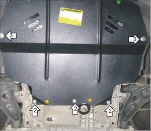 Защита MOTODOR двигателя, КПП Volkswagen Jetta VI 2010-2018 Седан