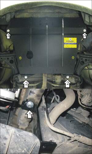Защита MOTODOR двигателя, КПП Volkswagen Polo  1999-2001 Хэтчбек