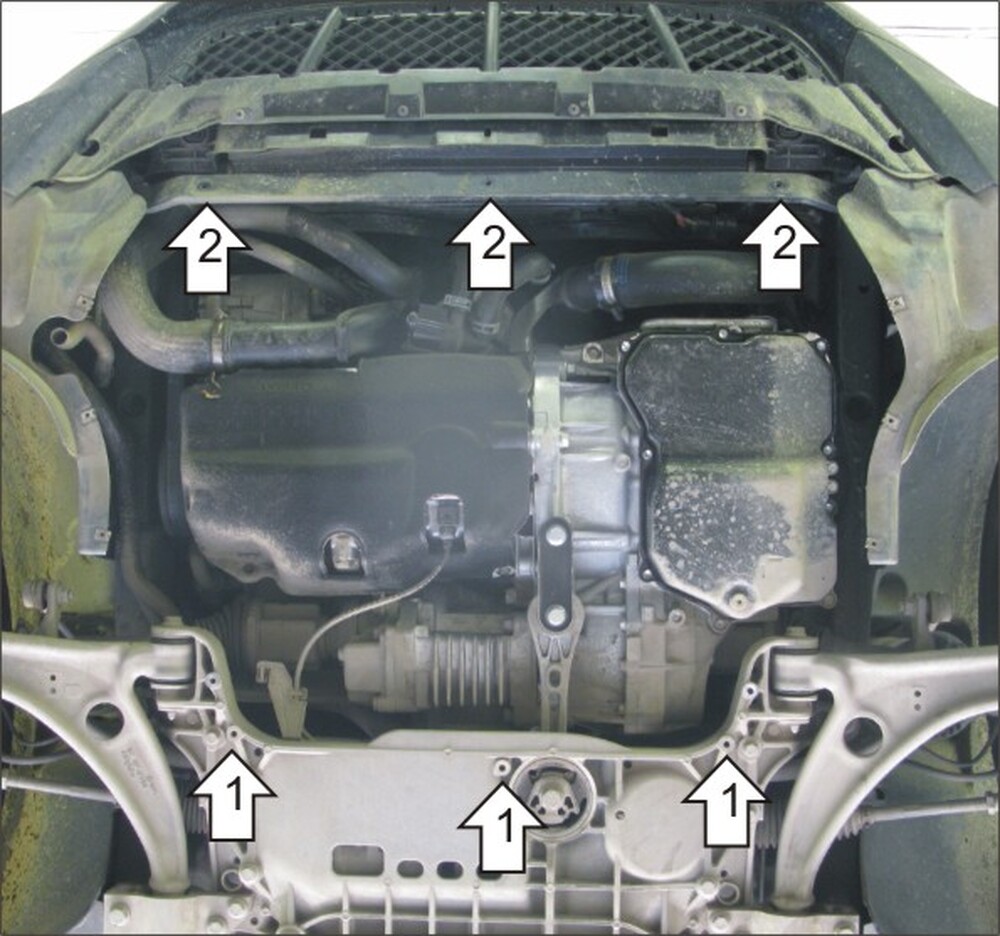 Усиленная защита картера двигателя, КПП (3 мм, сталь) для Volkswagen Tiguan 2007-2016 Усиленная защита картера двигателя, КПП (3 мм, сталь) для Volkswagen Tiguan 2007-2016