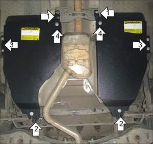 Защита MOTODOR бензобака Volkswagen Tiguan  2007-2018 Внедорожник