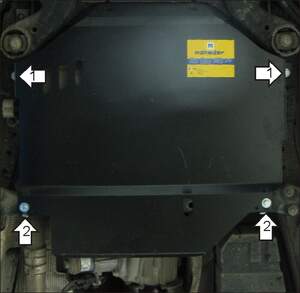 Защита MOTODOR КПП, разд.коробки Volkswagen Touareg  2002-2010 Внедорожник