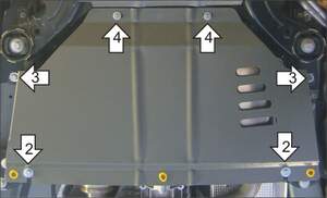 Защита MOTODOR КПП Volkswagen Touareg  2002-2010 Внедорожник