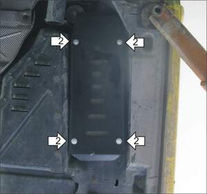 Защита MOTODOR топливоохладителя Volkswagen Transporter/Caravelle T5  2003-2009 Автобус, фургон