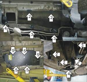 Защита MOTODOR топл.трубок Volkswagen Transporter/Caravelle T6 2015-2018 Автобус, фургон