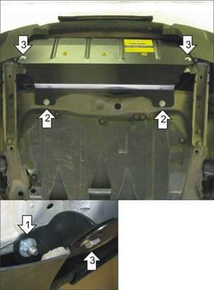 Защита MOTODOR радиатора Volvo XC90 2002-2015 универсал