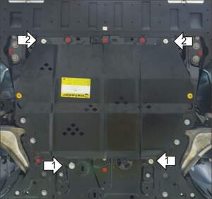 Усиленная защита картера двигателя, КПП (2 мм, сталь) для Volvo XC90 2014-, Volvo XC60 2017- Усиленная защита картера двигателя, КПП (2 мм, сталь) для Volvo XC90 2014-, Volvo XC60 2017-