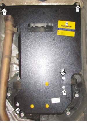 Защита MOTODOR КПП, разд.коробки BMW X5 (e70) 2010-2013 Внедорожник