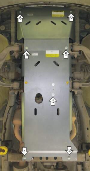 Защита MOTODOR двигателя, переднего дифференциала, КПП, радиатора Dodge Ram 1500 2001-2008 Пикап