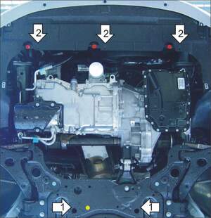 Защита MOTODOR двигателя, КПП Ford Focus II  2004-2010 Седан, универсал, Хэтчбек