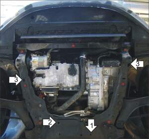 Защита MOTODOR двигателя, КПП, разд.коробки Ford Galaxy  2006-2015 Вэн