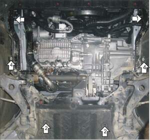 Защита MOTODOR двигателя, КПП Ford Kuga 2013- Внедорожник