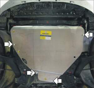 Защита MOTODOR двигателя, КПП, разд.коробки Ford Mondeo IV 2007-2015 Универсал, Хэтчбек, Седан