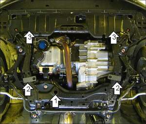 Защита MOTODOR двигателя, КПП Honda Civic VIII  2005-2012 Седан