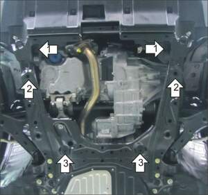 Защита MOTODOR двигателя, КПП Honda CR-V IV 2012- Внедорожник