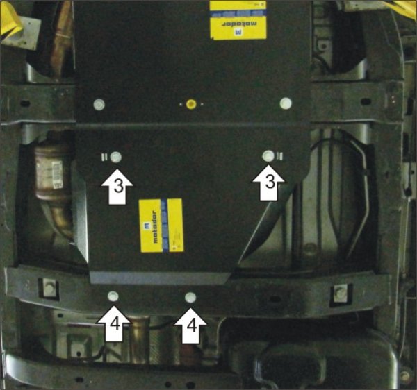 Защита MOTODOR разд.коробки Hummer H3 2005- Внедорожник Защита MOTODOR разд.коробки Hummer H3 2005- Внедорожник