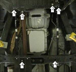 Защита MOTODOR КПП Hummer H3 2005- Внедорожник