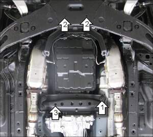 Защита MOTODOR КПП Infiniti FX 37 2010-2014 Внедорожник