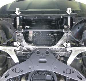 Защита MOTODOR двигателя Infiniti FX 37 2010-2014 Внедорожник
