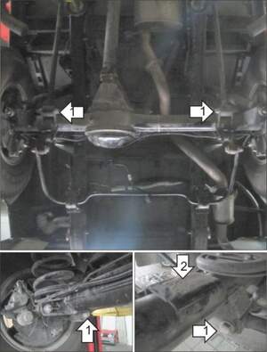 Защита MOTODOR заднего дифференциала Land Rover Defender 110 2007- Внедорожник