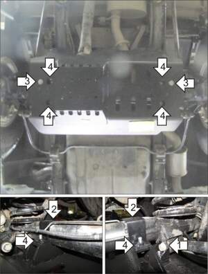Защита MOTODOR заднего дифференциала Land Rover Defender 110 2007- Внедорожник