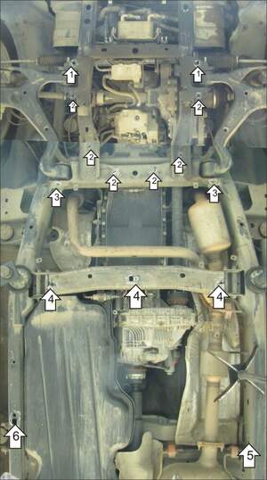 Защита MOTODOR двигателя, переднего дифференциала, радиатора Land Rover Discovery IV  2009-н.в. Внедорожник