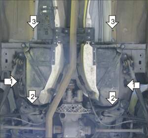 Защита MOTODOR бензобака алюм.Land Rover Freelander II  2006-2017 Внедорожник