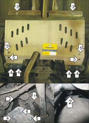 Защита MOTODOR бензобака алюм.Land Rover Freelander II  2006-2017 Внедорожник