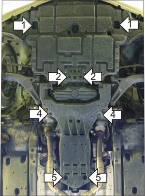 Защита MOTODOR двигателя, КПП, разд.коробки Lexus IS 200/220/250/350  2005-2010 Седан