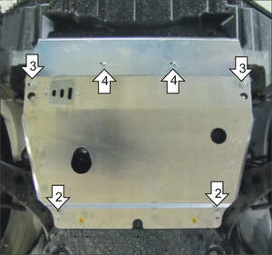 Защита MOTODOR двигателя, КПП Lexus RX 270/350  2008-2018 Внедорожник