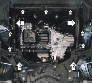 Защита MOTODOR двигателя, КПП Mazda 3  2009-2011 Хэтчбек, Седан