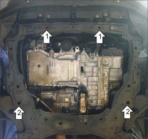 Защита MOTODOR двигателя, КПП Mazda CX-7  2006-2015 Внедорожник