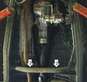 Защита MOTODOR разд.коробки Mitsubishi L 200  2006-2015 Пикап