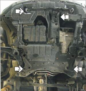 Защита MOTODOR двигателя, КПП Mitsubishi Outlander XL 2007-2009 Внедорожник